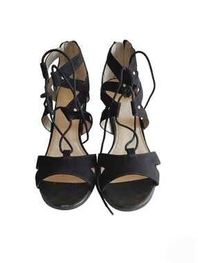 Circus by Sam Edelman Emilia Lace Up Heels Black Size 9.5